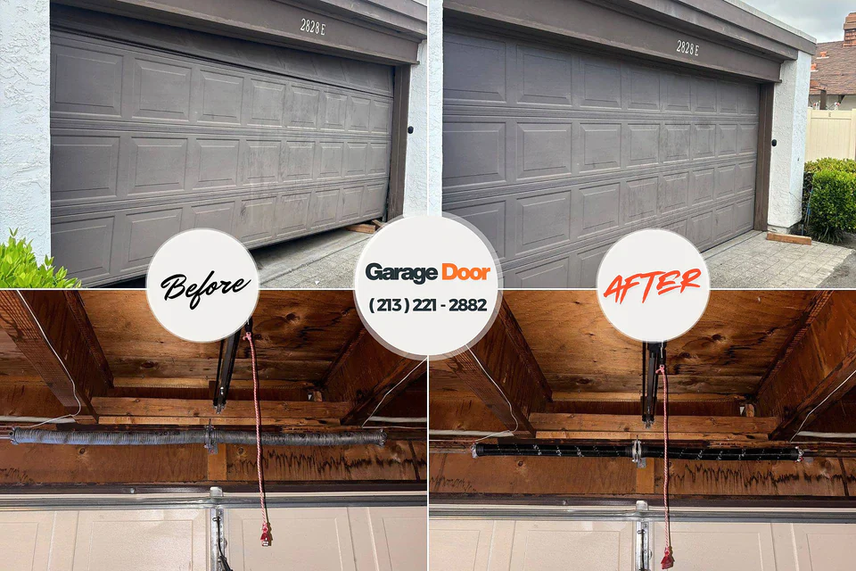 Before and after: garage door repair Oakland, PA